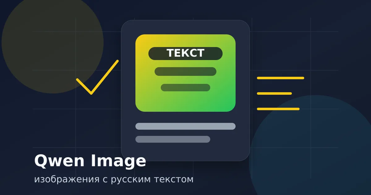 Как сделать изображение с русским текстом в Qwen Image: пошаговая инструкция